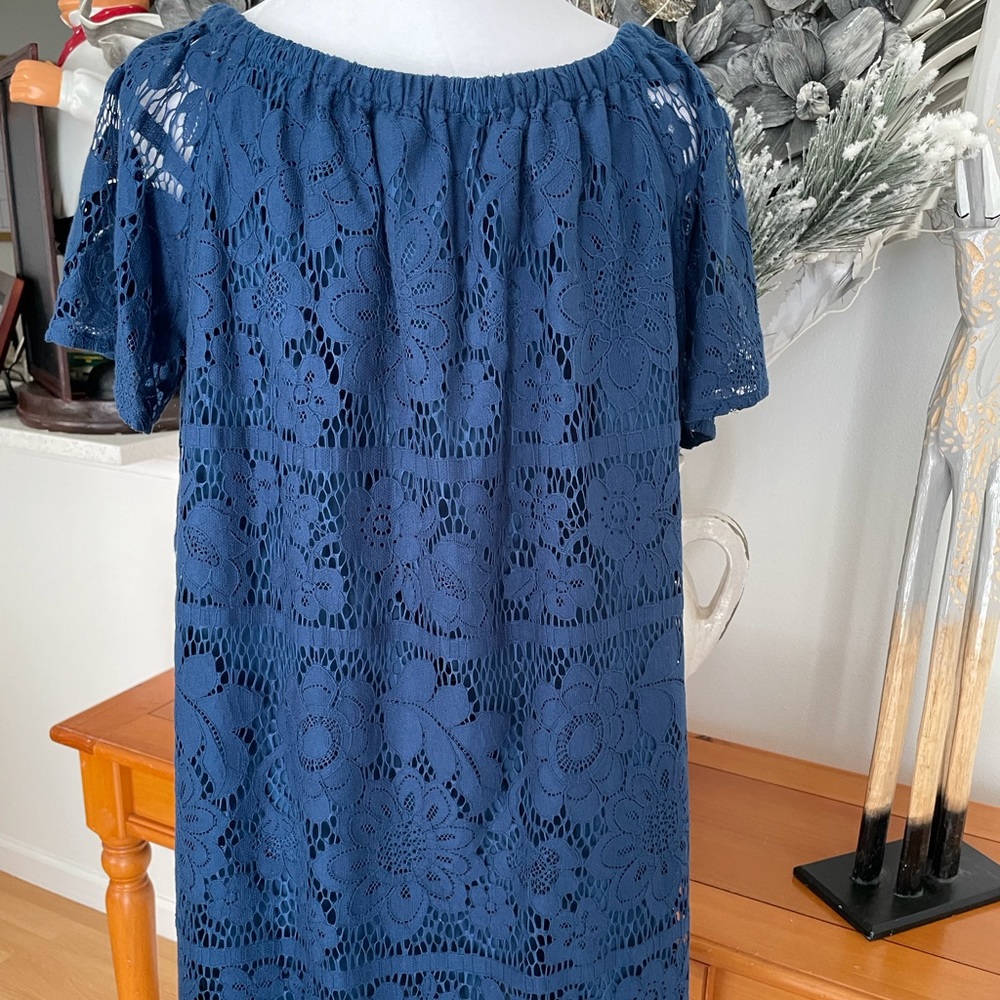 Loft Off the Shoulder Lace Dress